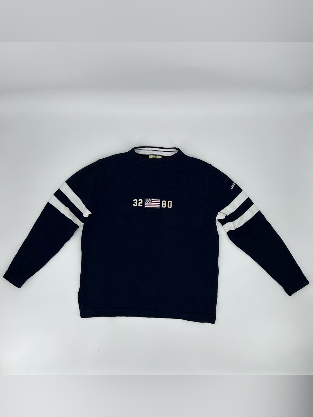 Vintage T. Dalton Lake Placid 1980 Miracle on Ice Knit Sweater Navy XS
